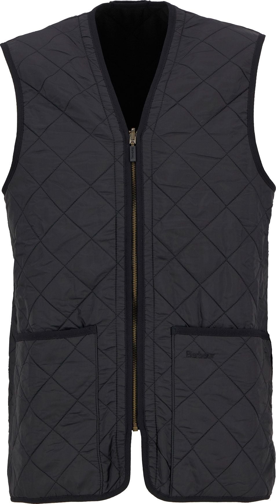 Polarquilt Waistcoat Zip In Liner Black + Barbour
