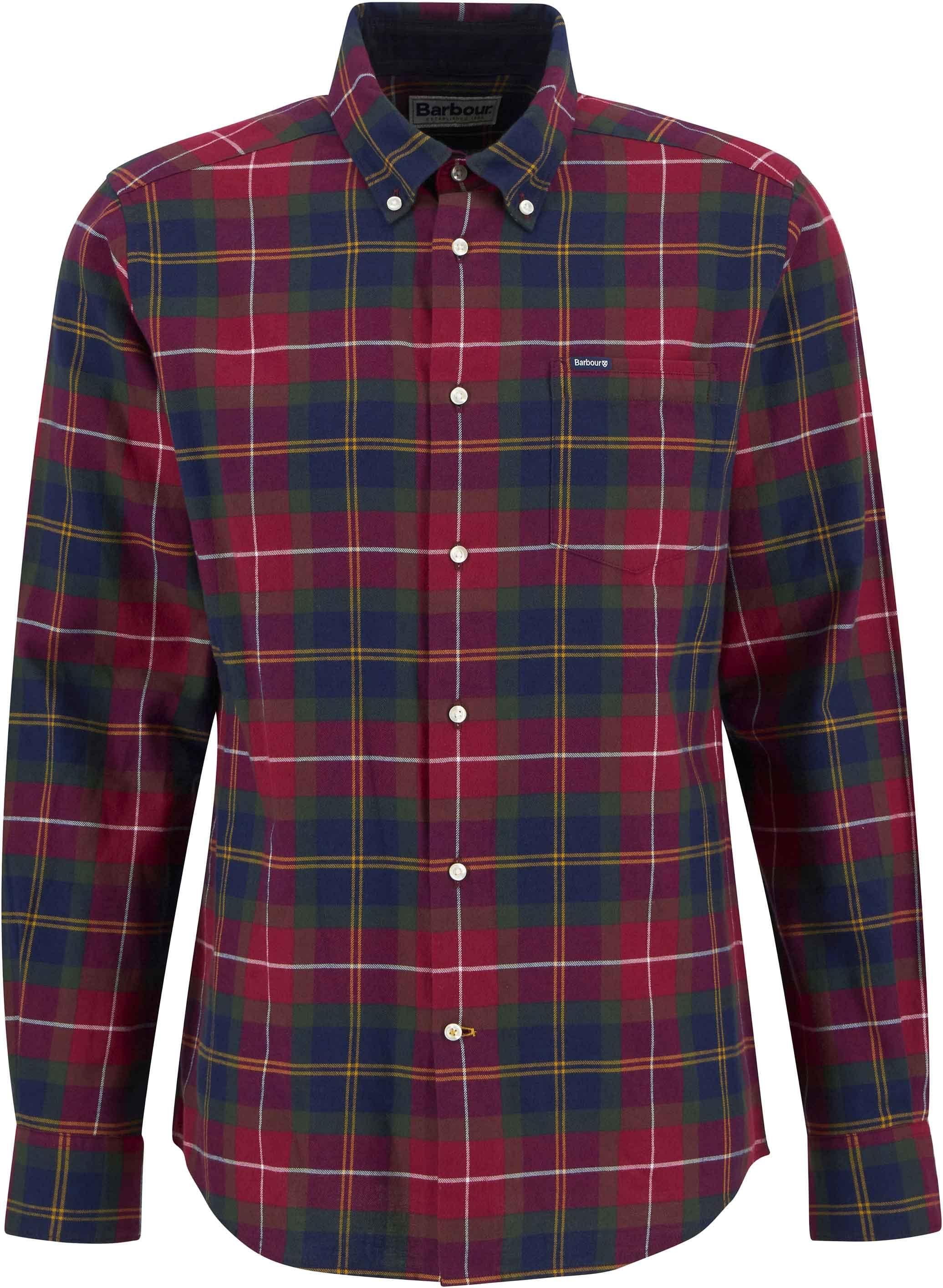 Fortrose Tailored Tartan Shirt Winterberry Tartan + Barbour