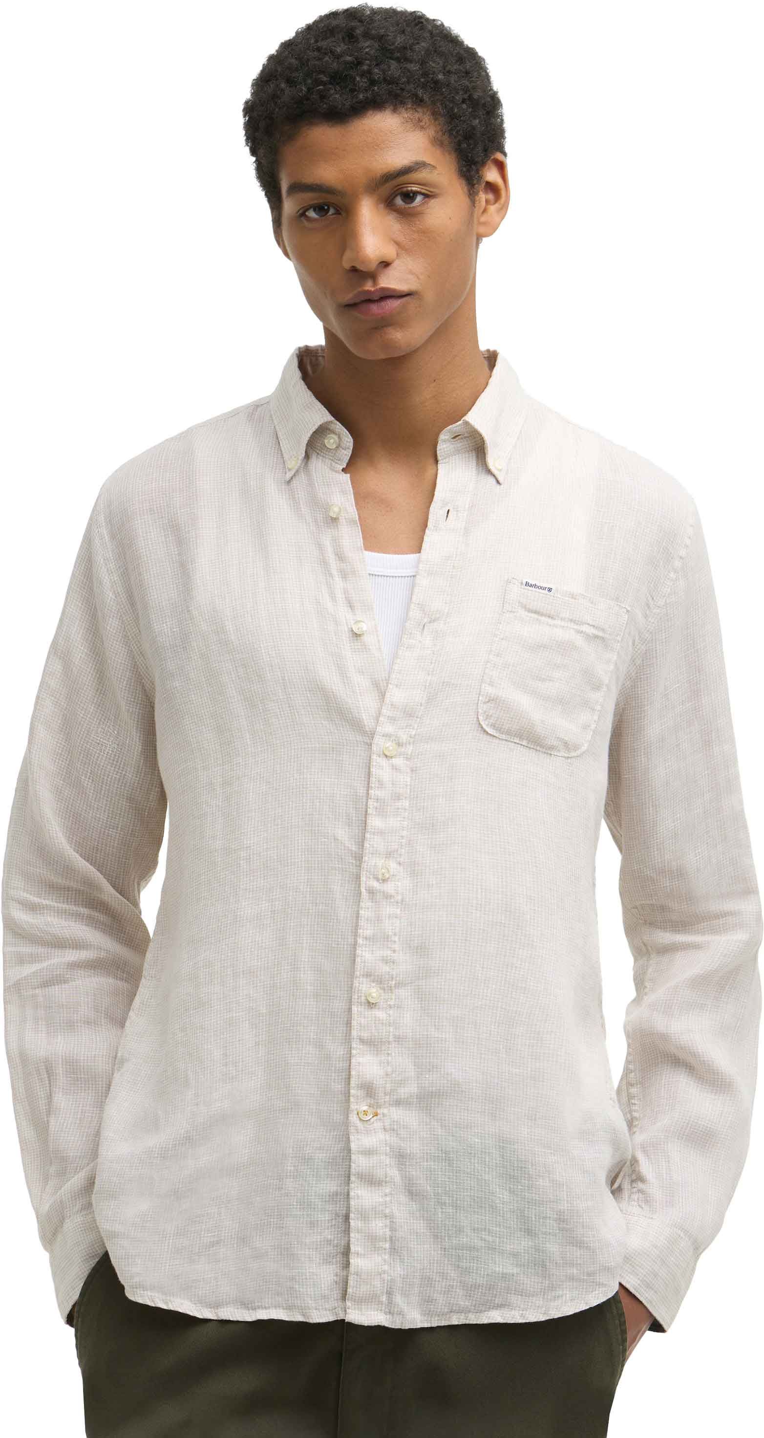 Linton Tailored Shirt Mist + Barbour