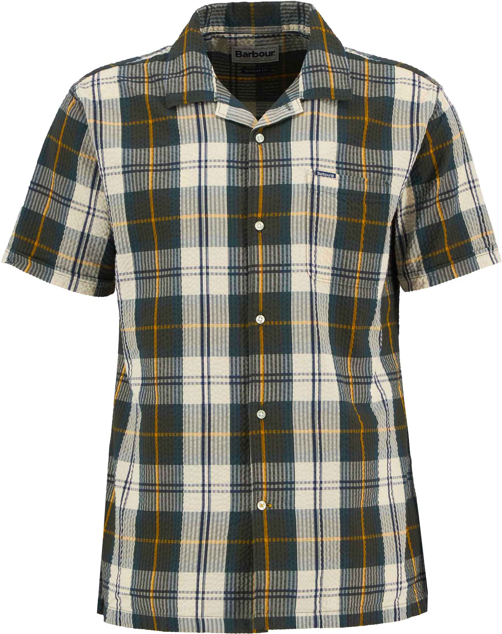 Clyde Seersucker Tartan Summer Fit Shirt Ancient Tartan + Barbour