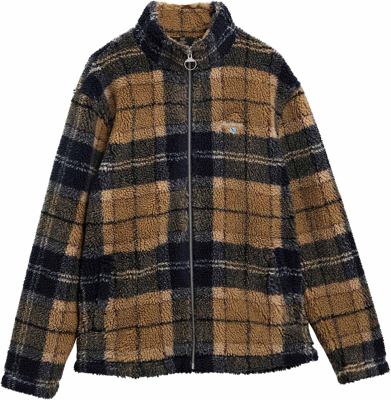 Tartan Fleece Zip Through Sweatshirt Birchwood Dress Tartan + Barbour