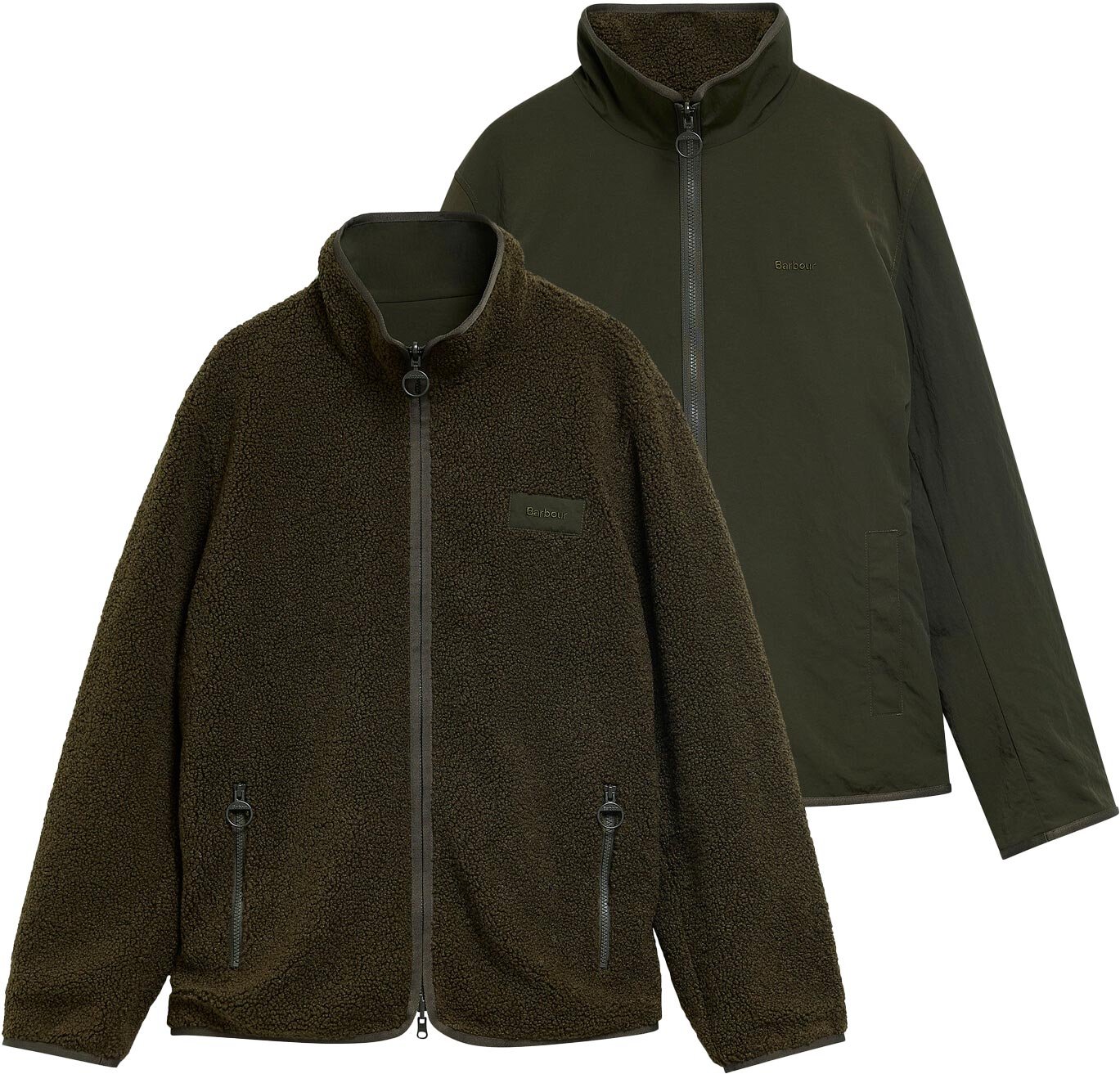 Reversible Fleece Jacket Sage + Barbour