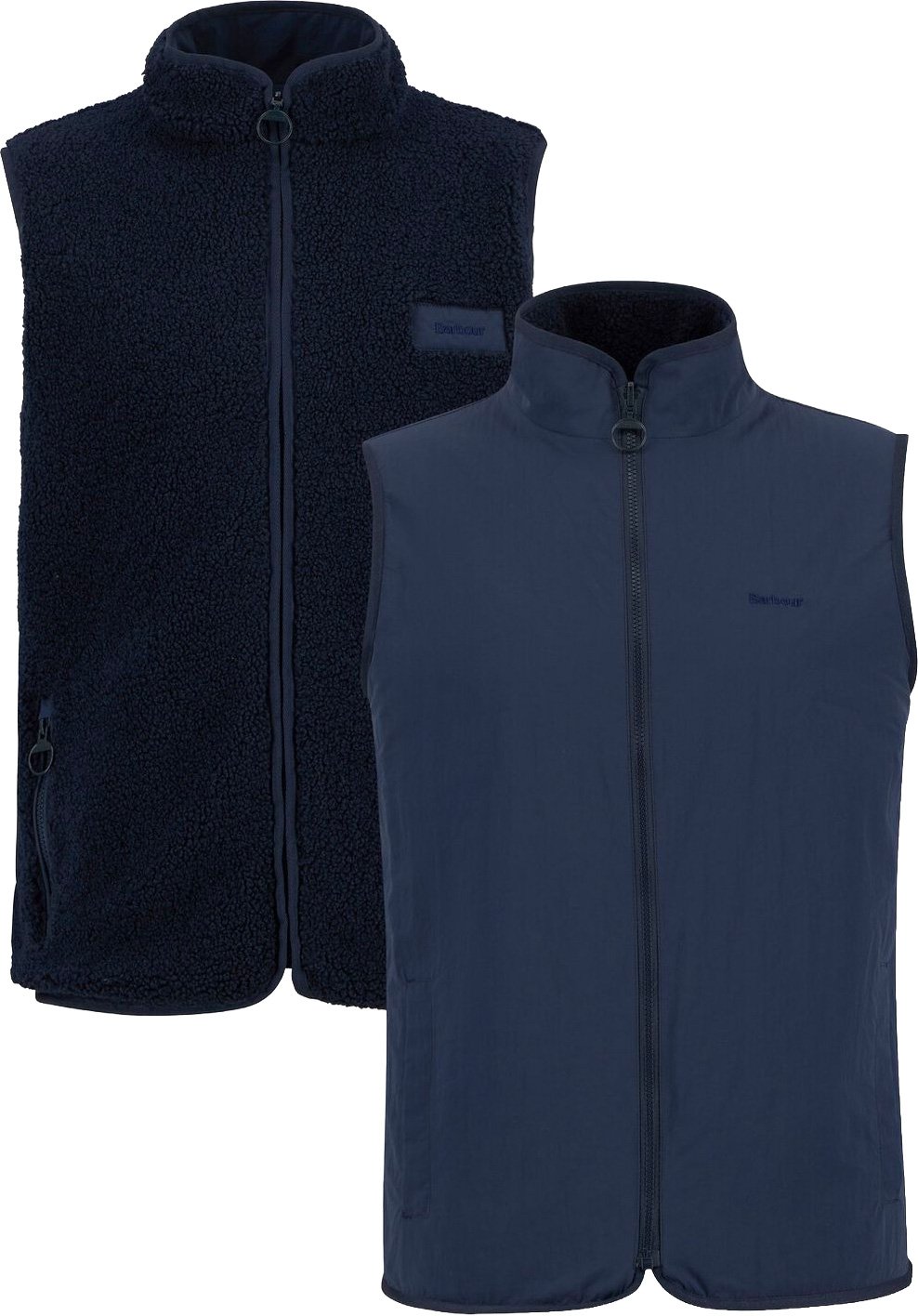 Reversible Fleece Gilet Navy + Barbour