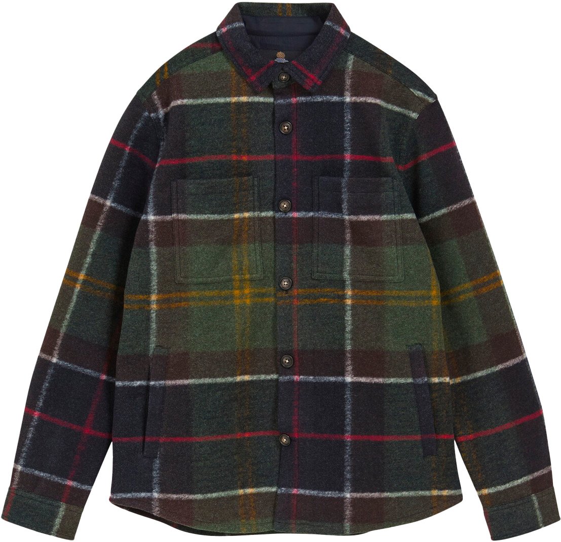 Woodlane Brushed Check Overshirt Classic Tartan + Barbour