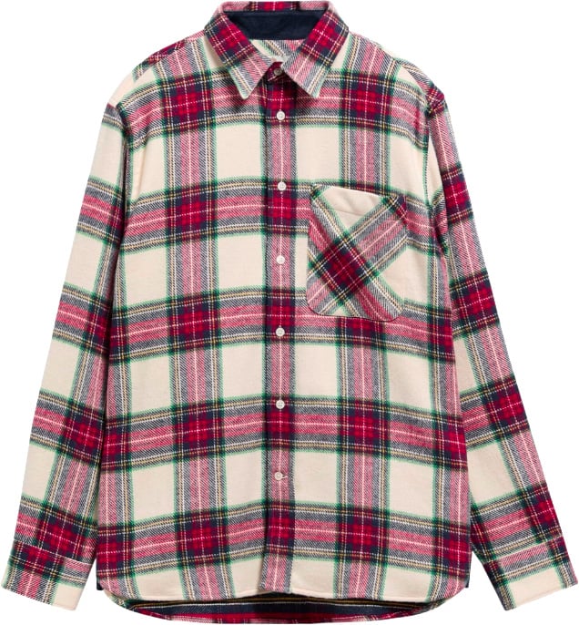 Bowmont Authentic Highland Check Flannel Ecru + Barbour