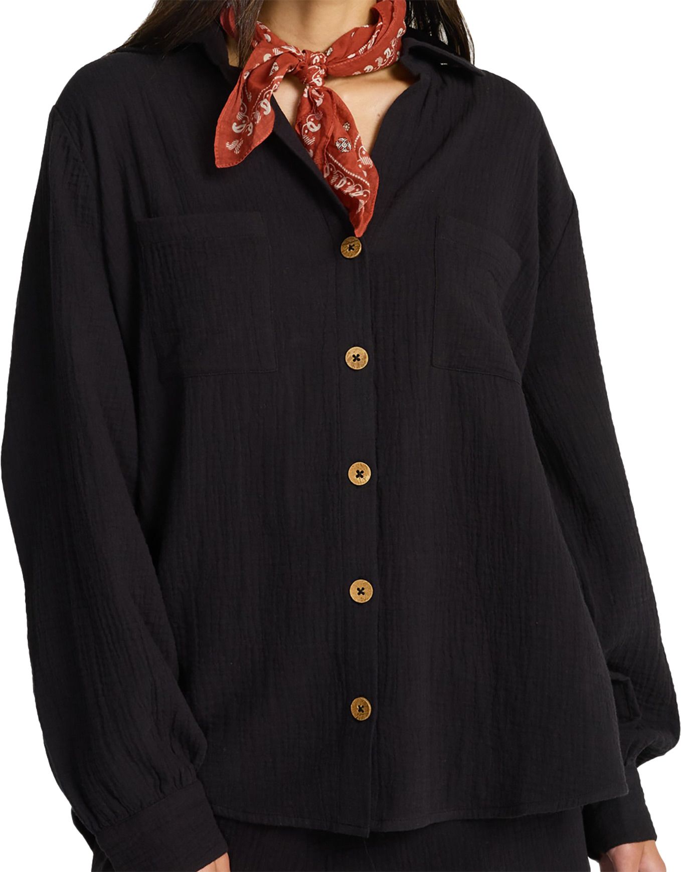 Swell Blouse Black Pebble + Billabong