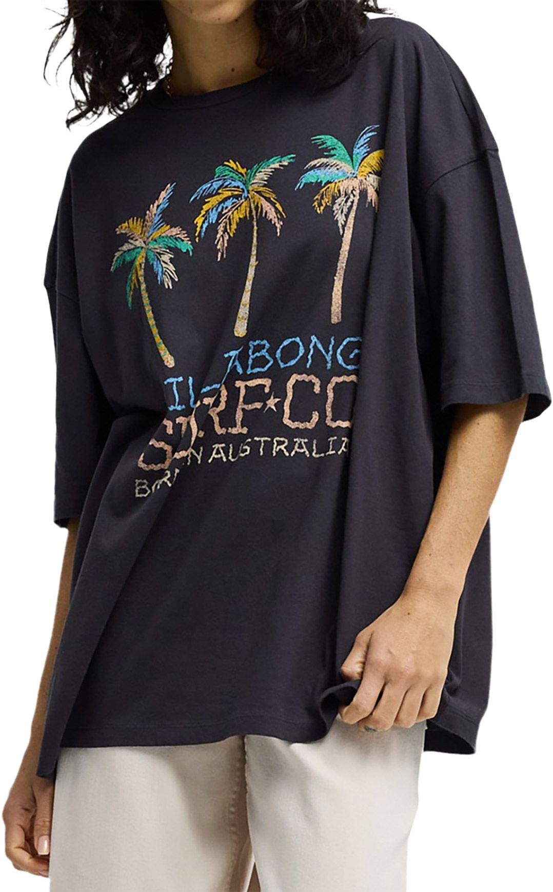 Found In Paradise SS Tee Off Black + Billabong