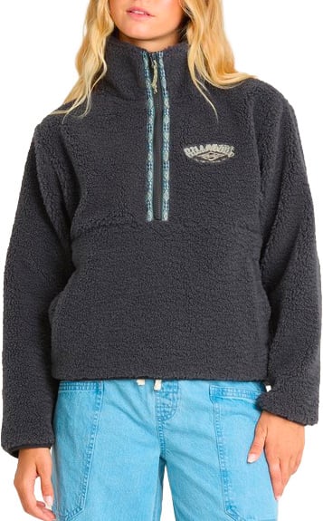 Horizon Sherpa Mock Neck Black Sands + Billabong