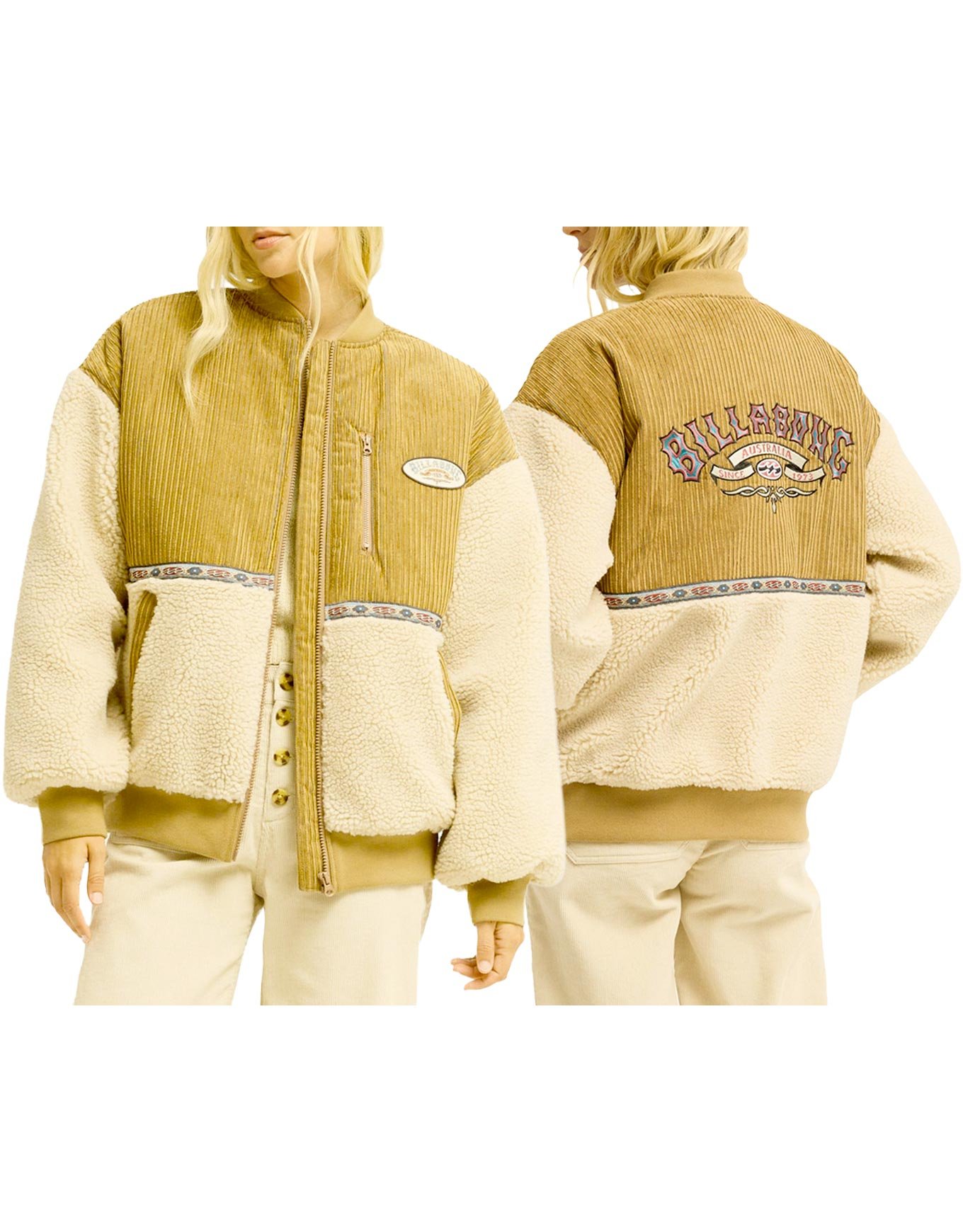 Since 73 Wave Bomber Jacket Cement + Billabong