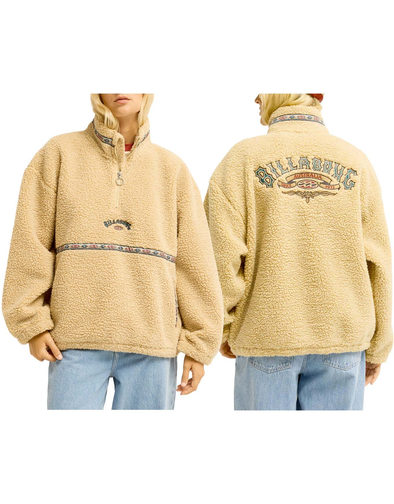 Stone Town Sherpa Vest Oat + Billabong