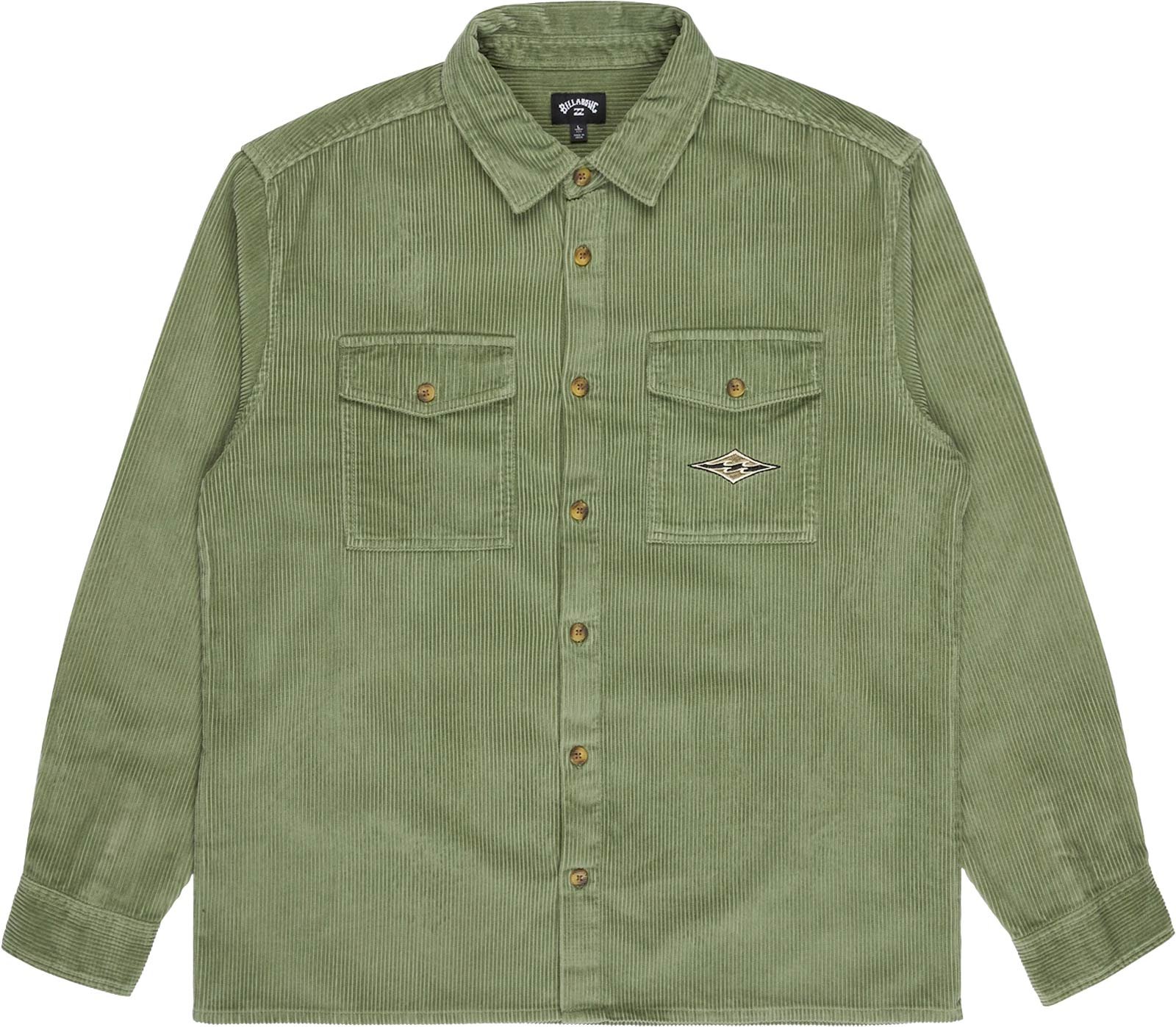 Bong Days Corduroy Shirt Hedge Green + Billabong