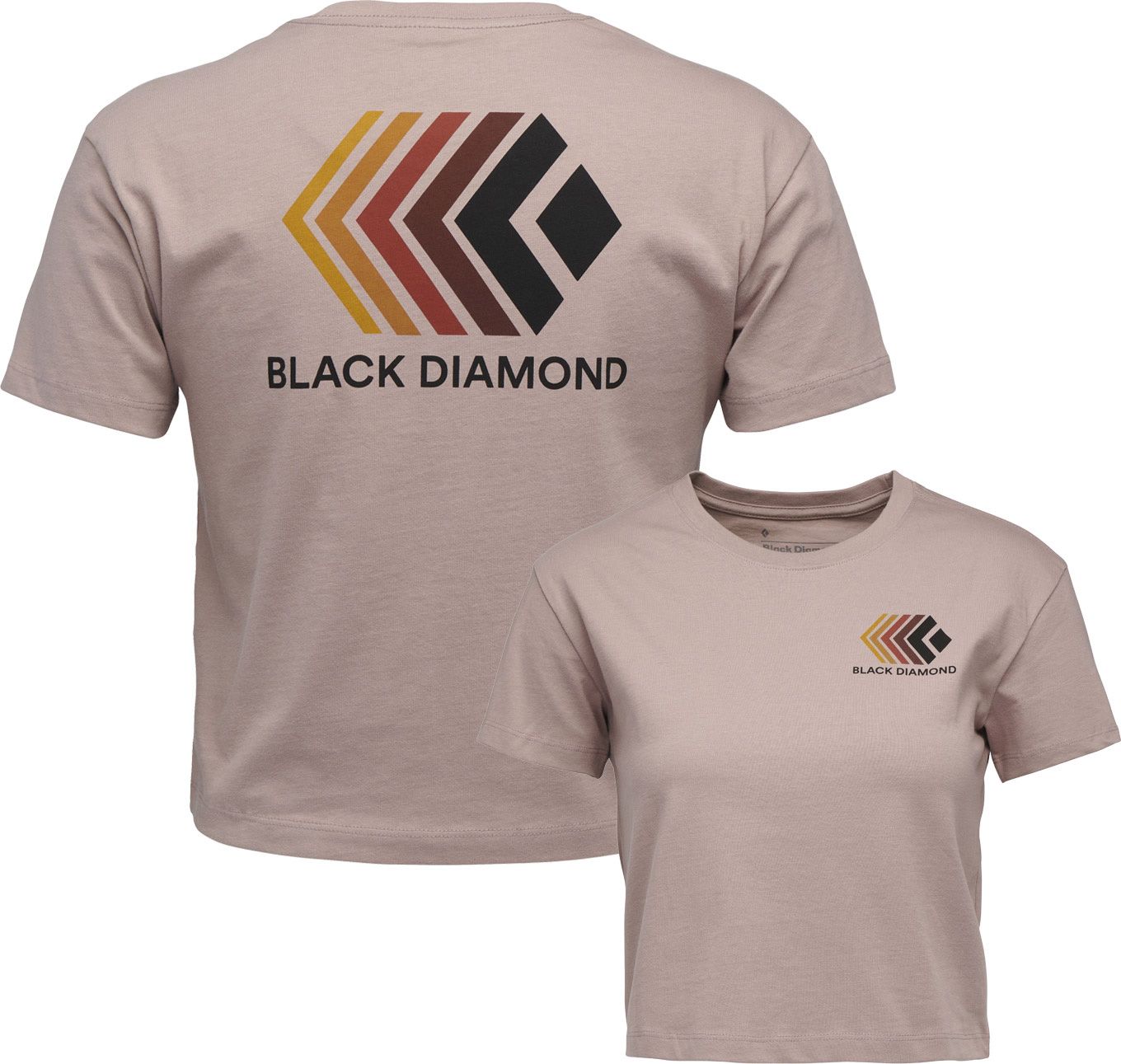 W Faded Crop SS Tee Pale Mauve + Black Diamond