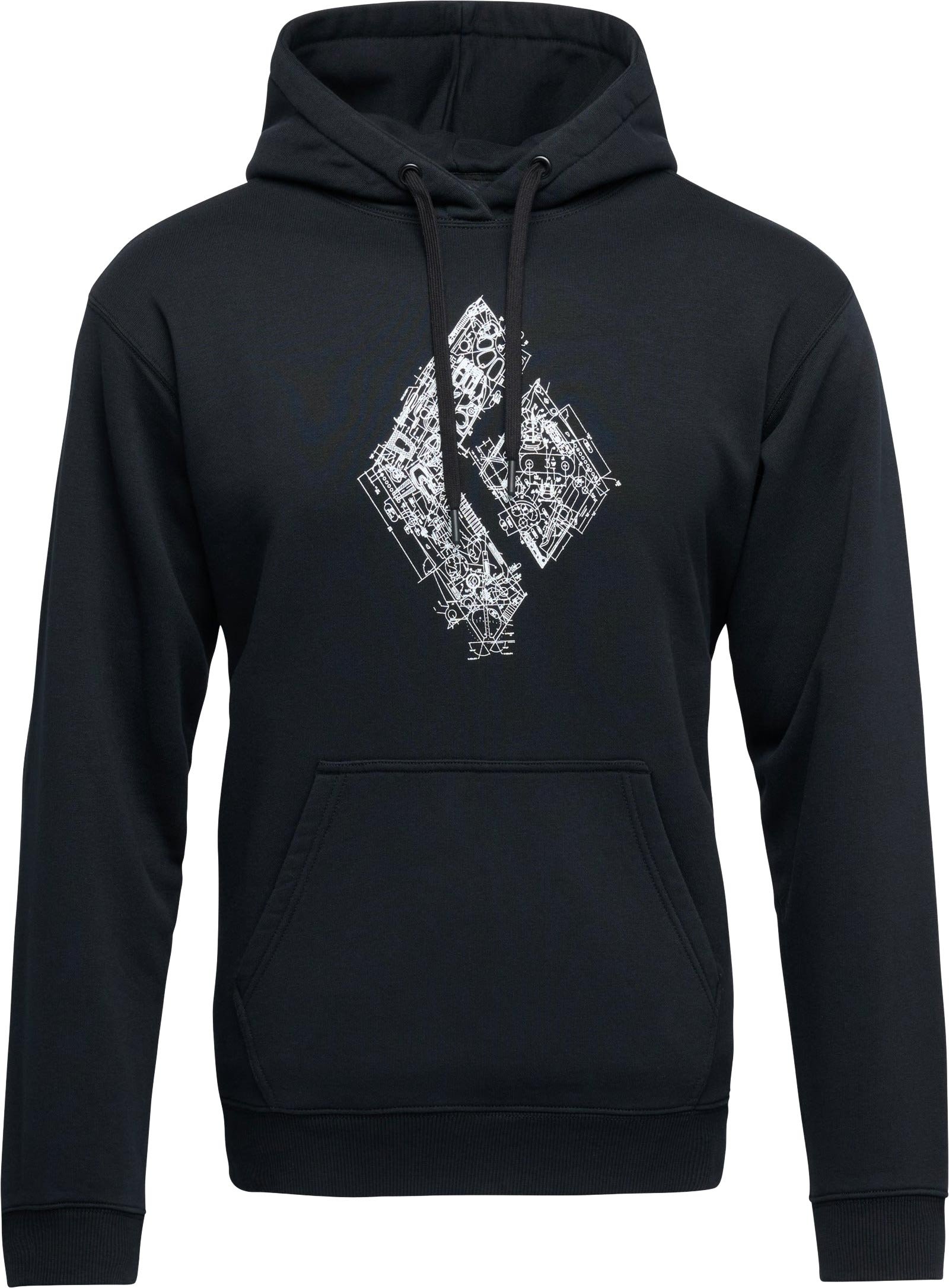 M Engineered Diamond Po Hoody Black + Black Diamond