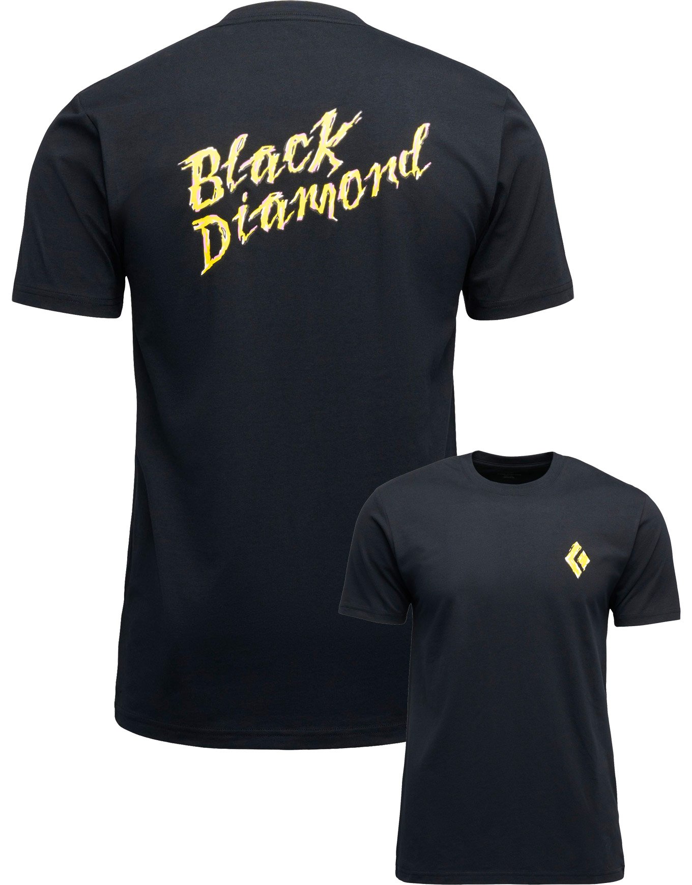 M Shredded SS Tee Black + Black Diamond