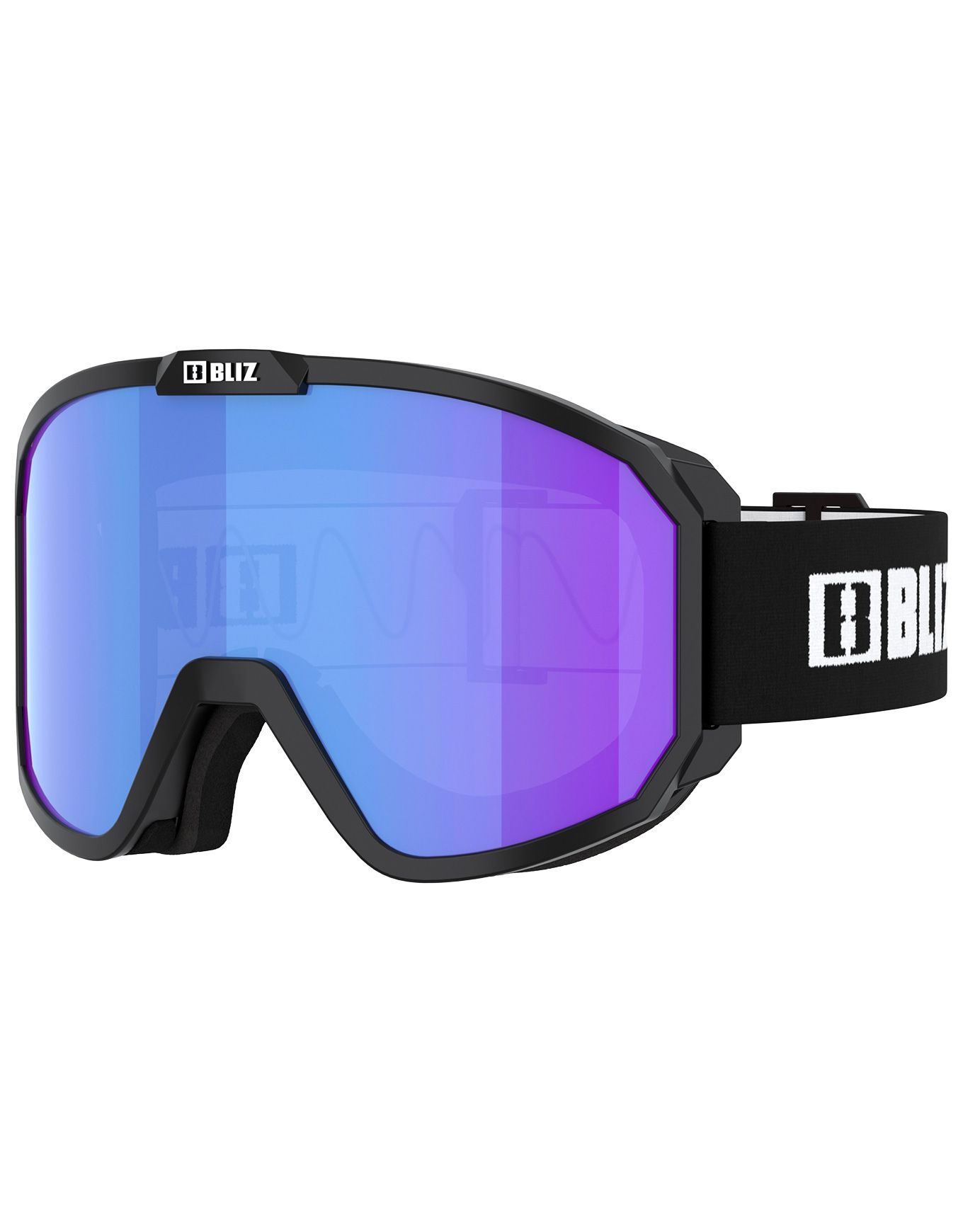 Rave Jr Matt Black W White Logo - Light Orange/Blue + Bliz