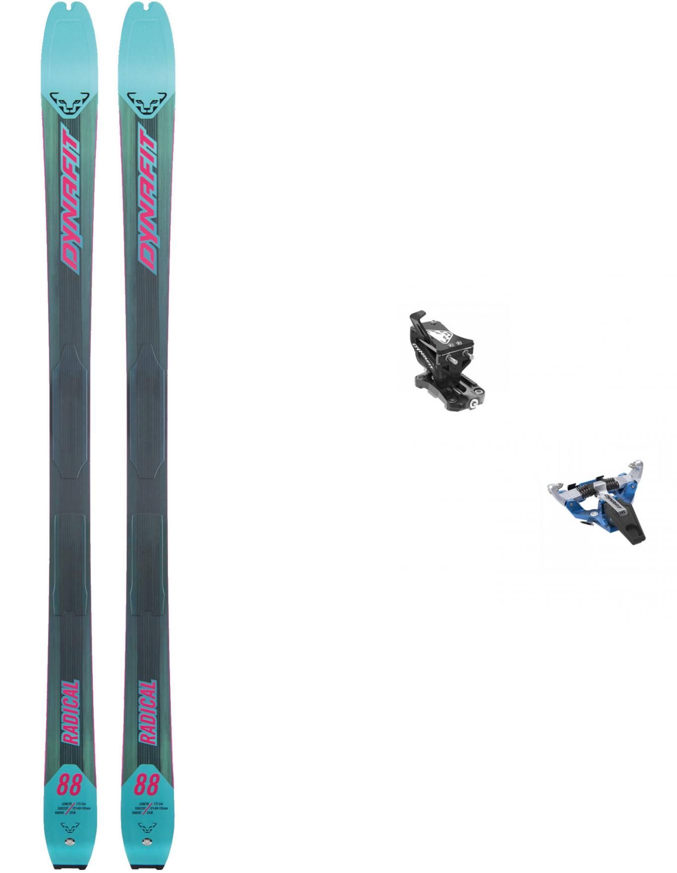 Tourenski-Set Radical 88 Women Reef/ Flamingo 2022 + Dynafit