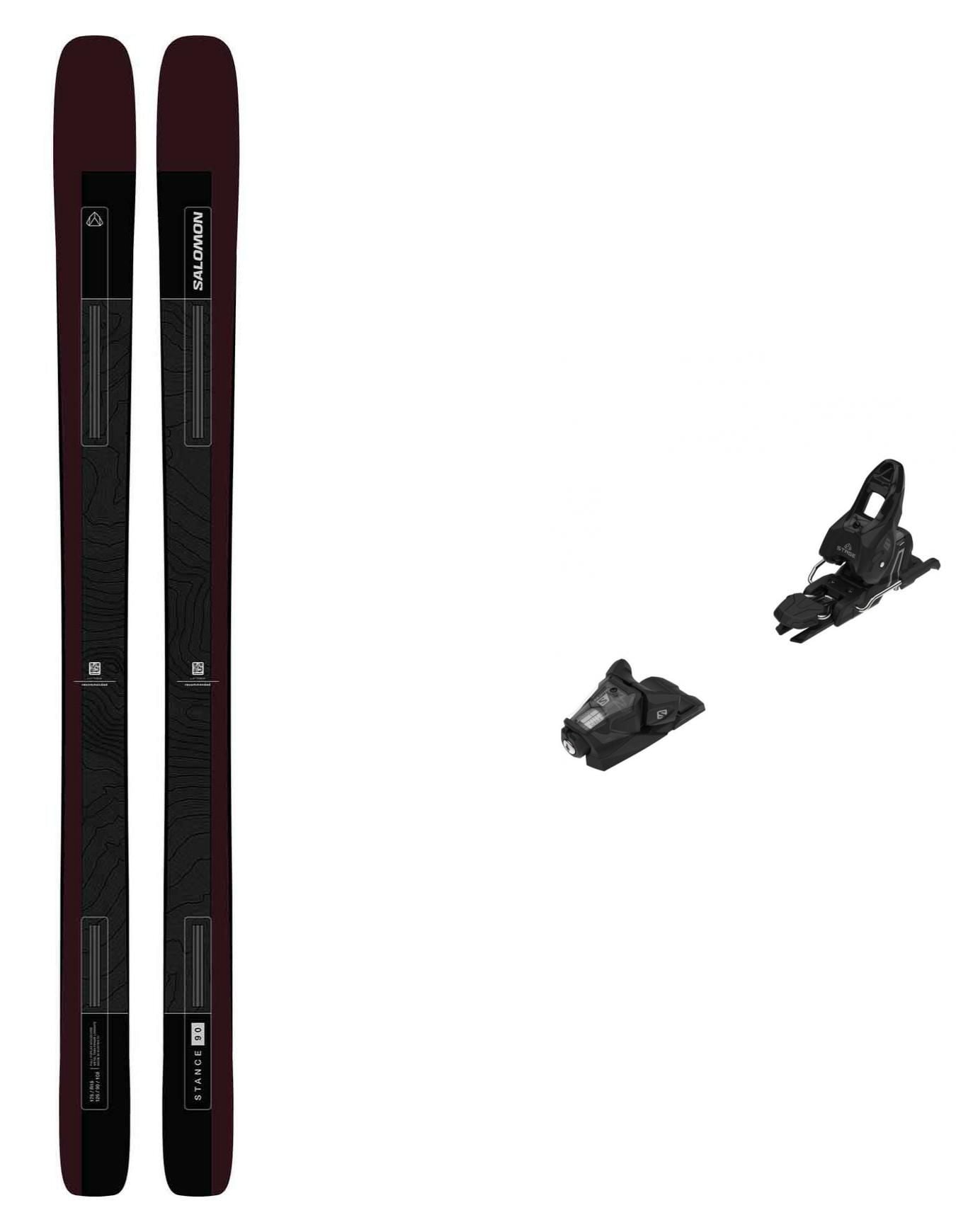 Pack Stance 90 Black/Burgandy Metallic 2023 + Salomon