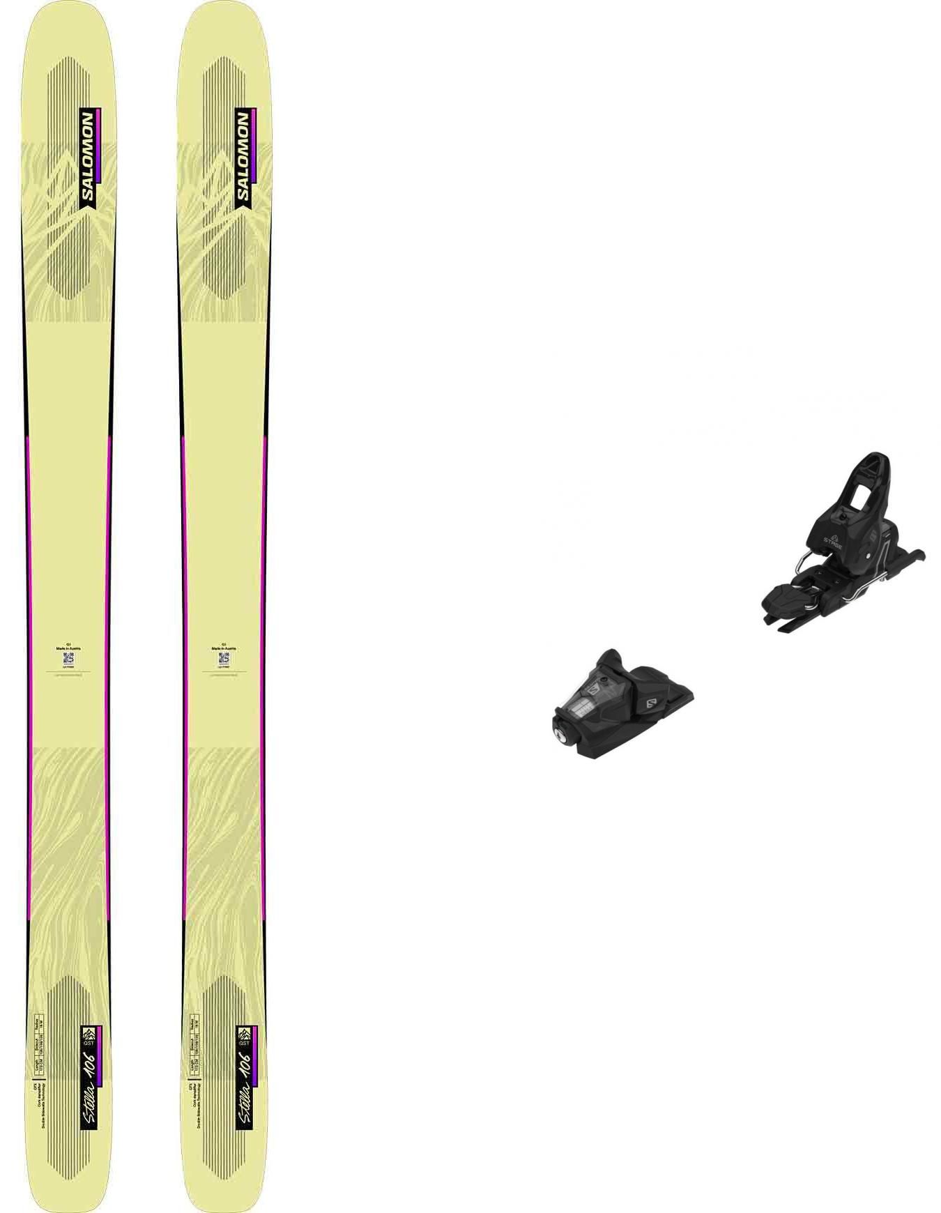 Pack Qst Stella 106 Yellow Pear/Neon Pink 2023 + Salomon