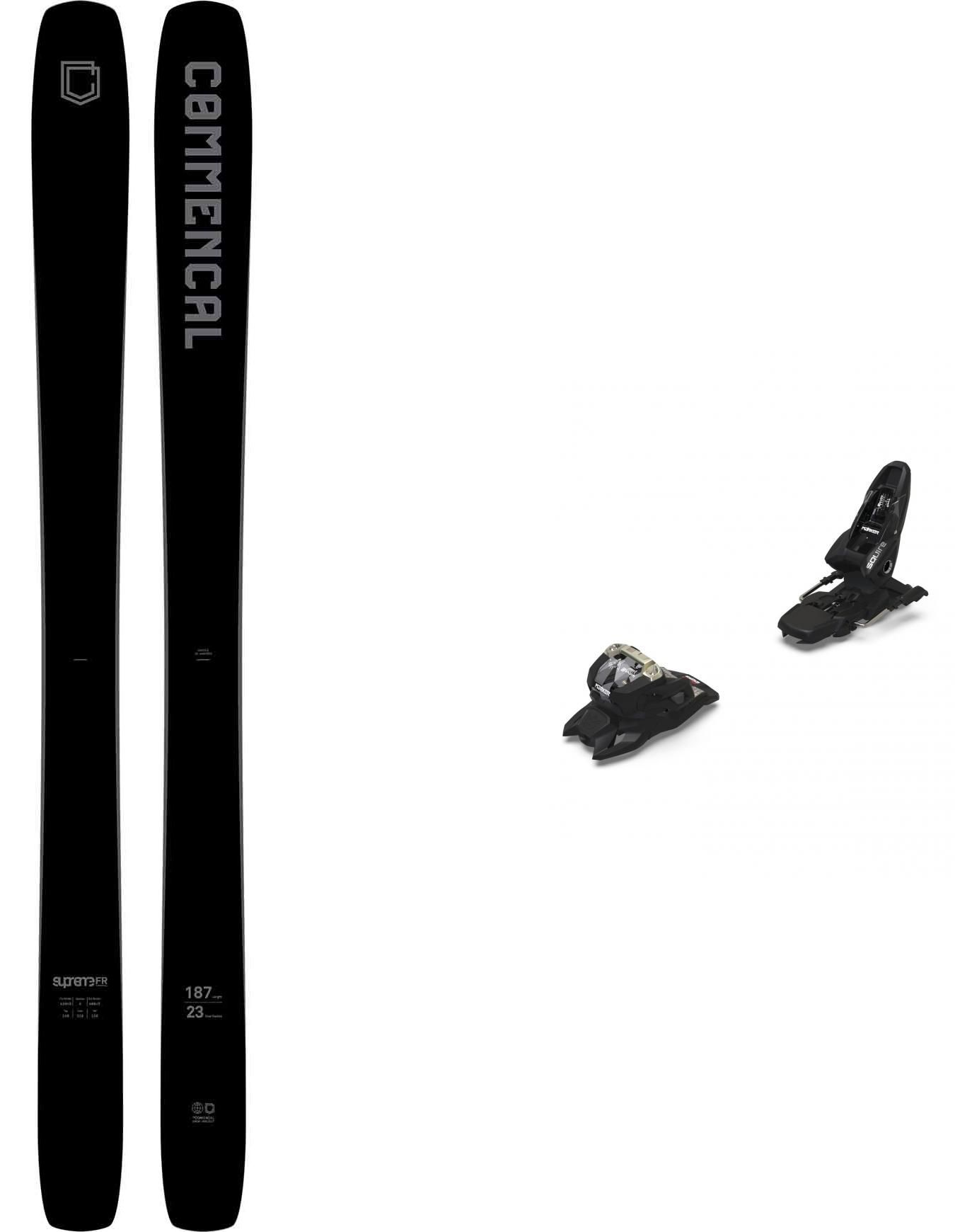 Alpinski-Set Skis Supreme Black 2023 + Commencal