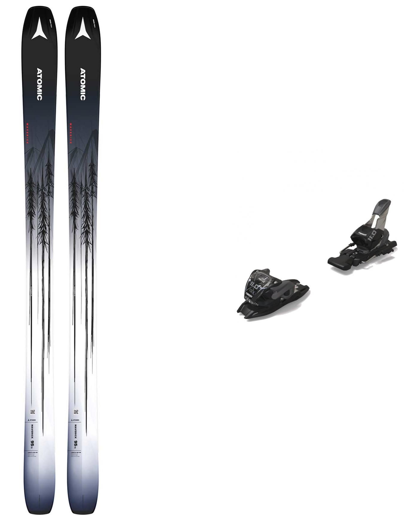 Pack Maverick 95 Ti Black/White/Red 2024 + Atomic