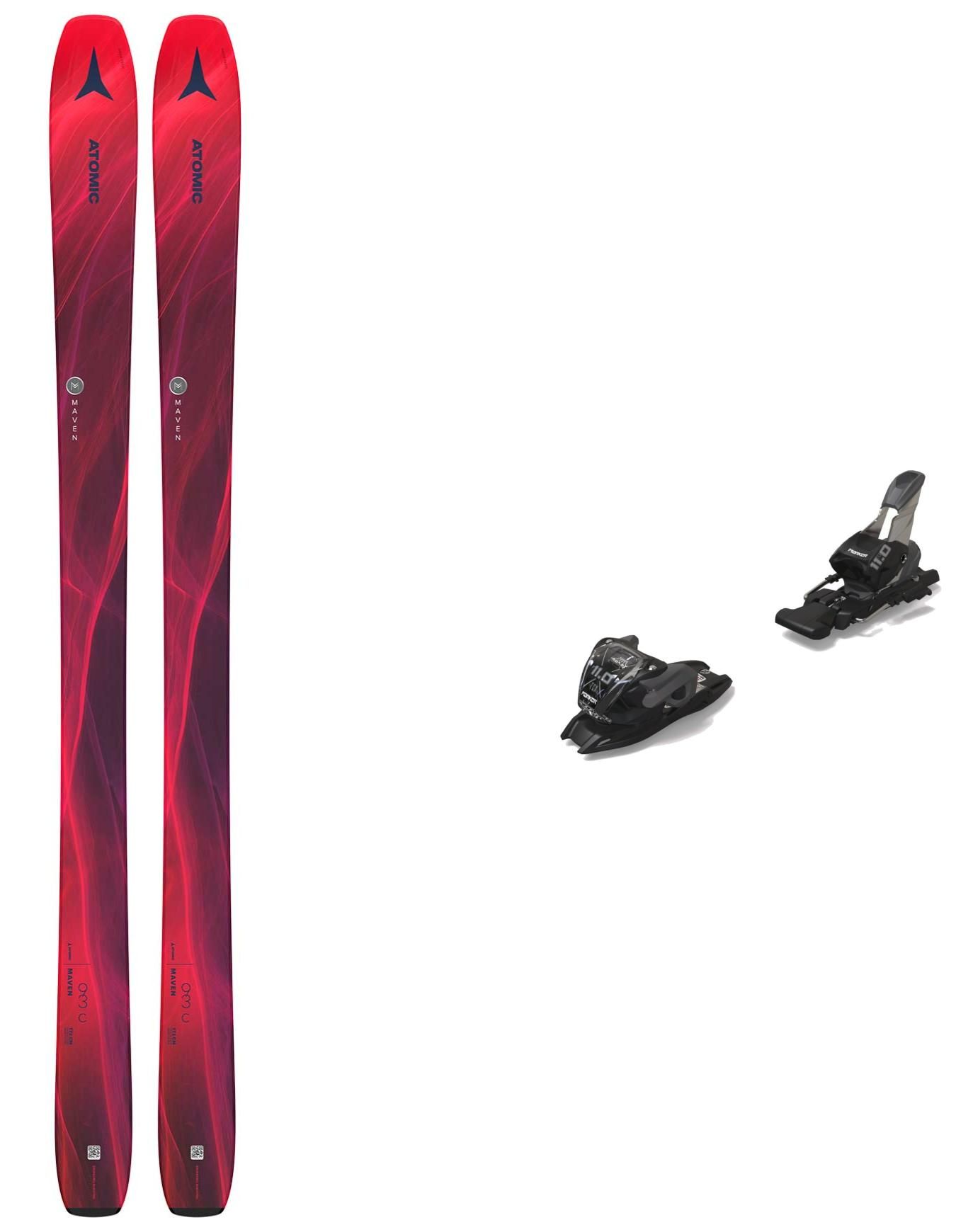 Downhill ski set Maven 93 C Maroon/Bright Red 2024 + Atomic