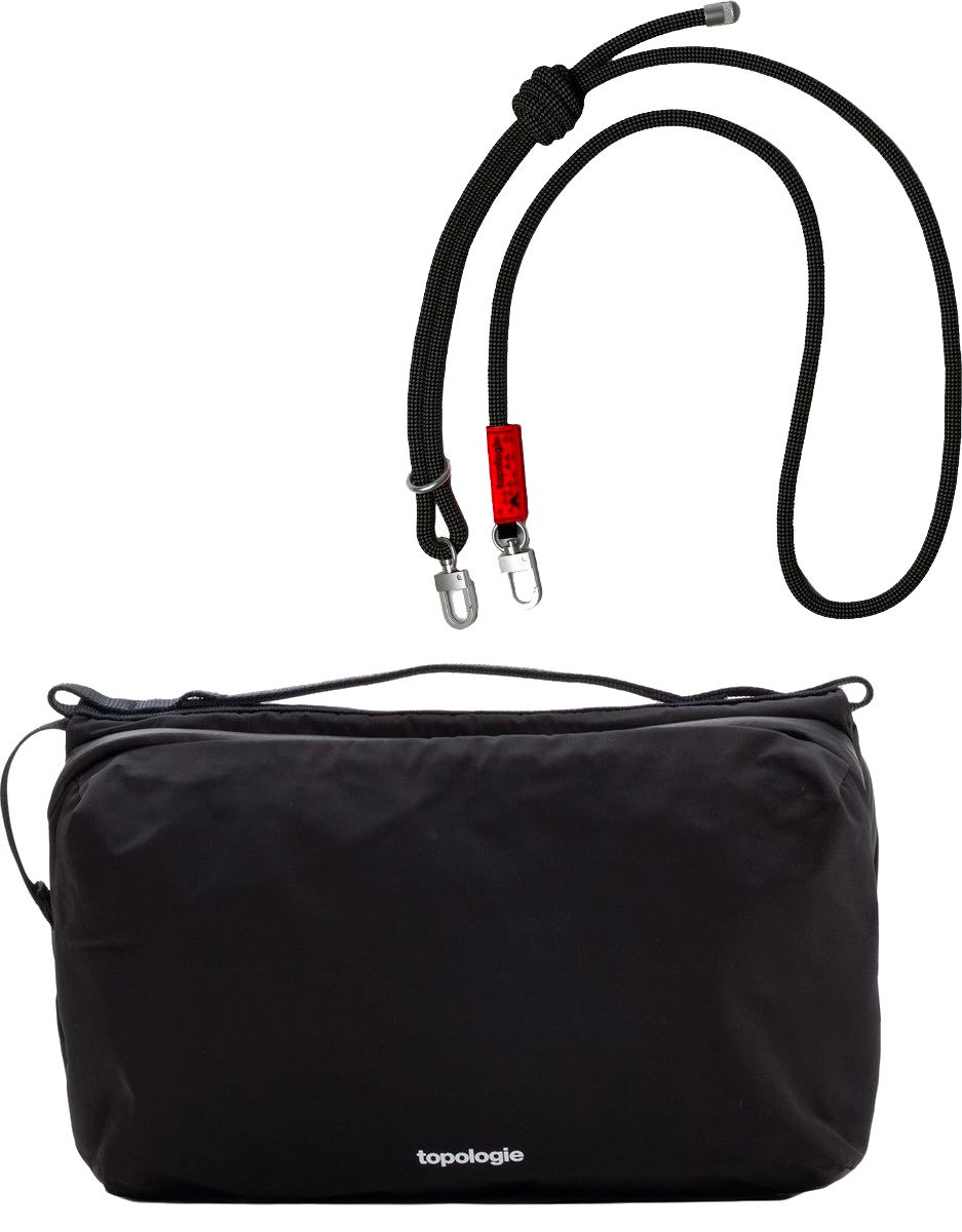 Pack Bottle Sacoche Large Black Tech Sateen + Topologie