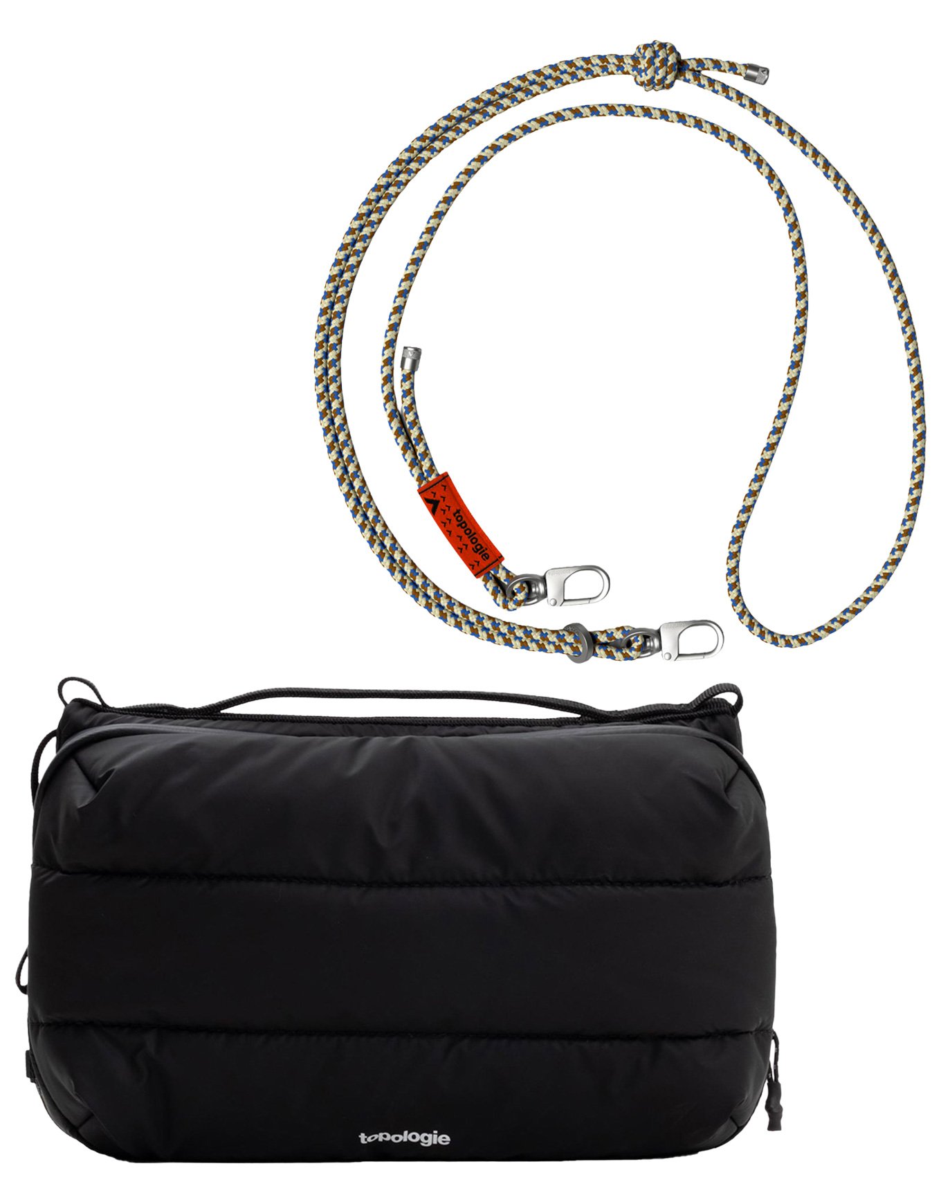 Pack Bottle Sacoche Large Black Tech Sateen + Topologie