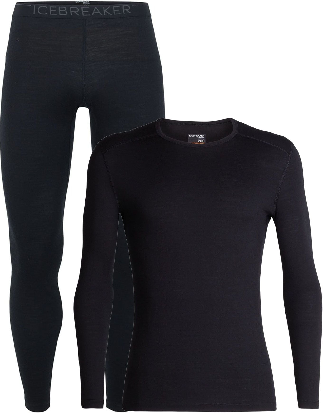 Pack M Merino 200 Oasis LS Crewe Black + Icebreaker