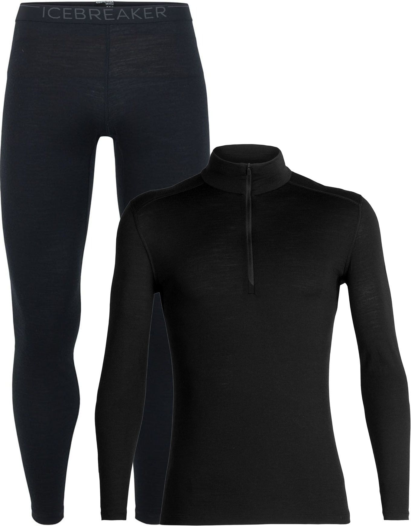 Pack M Merino 200 Oasis LS Half Zip Black + Icebreaker