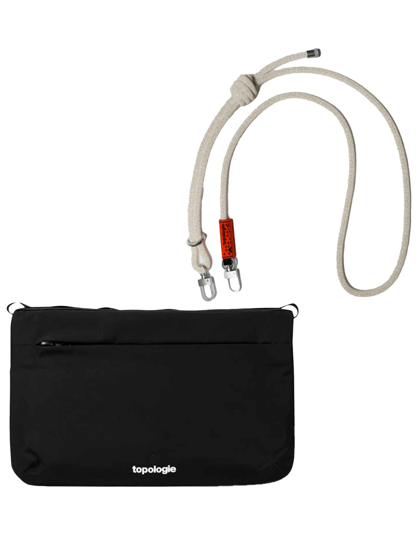 Pack Flat Sacoche Small Black Tech Sateen + Topologie