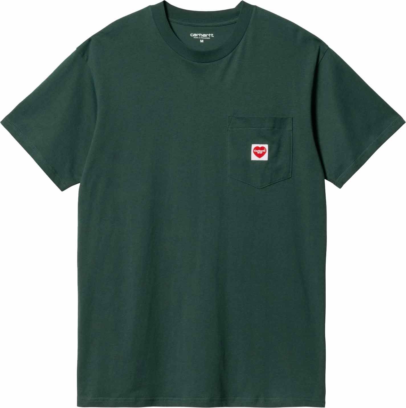 S/S Pocket Heart T-Shirt Discovery Green + Carhartt WIP
