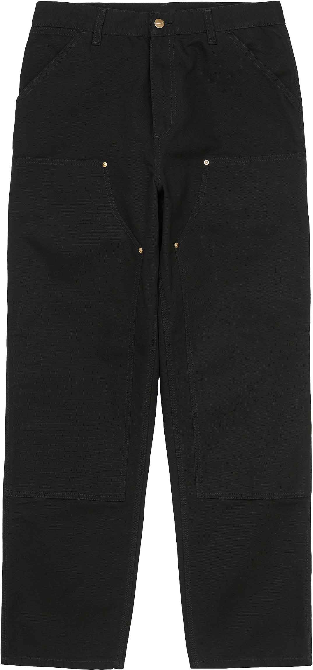 パンツ Carhartt WIP DOUBLE KNEE PANT(rinsed) Carhartt WIP Double Knee Pant Black Rinsed Trousers : Snowleader