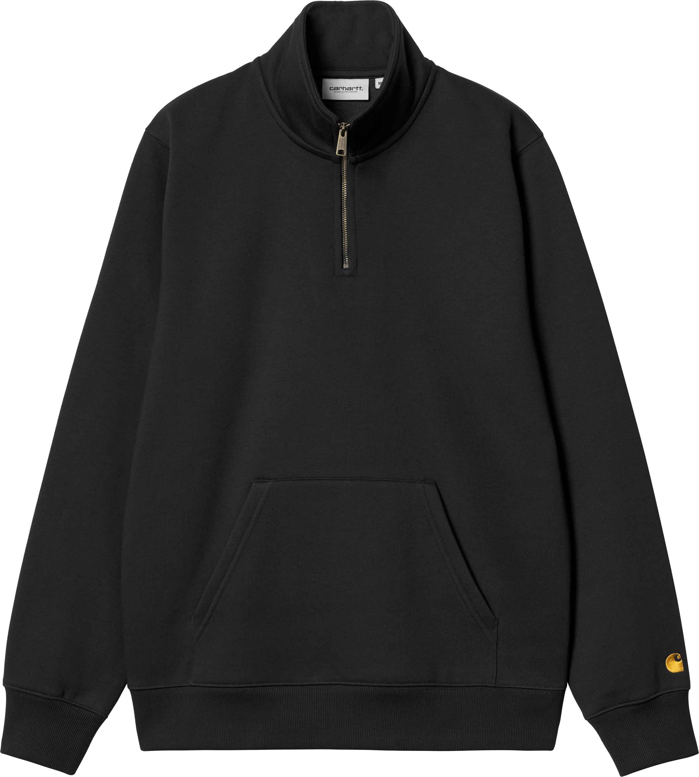 Chase Neck Zip Sweat Black / Gold + Carhartt WIP