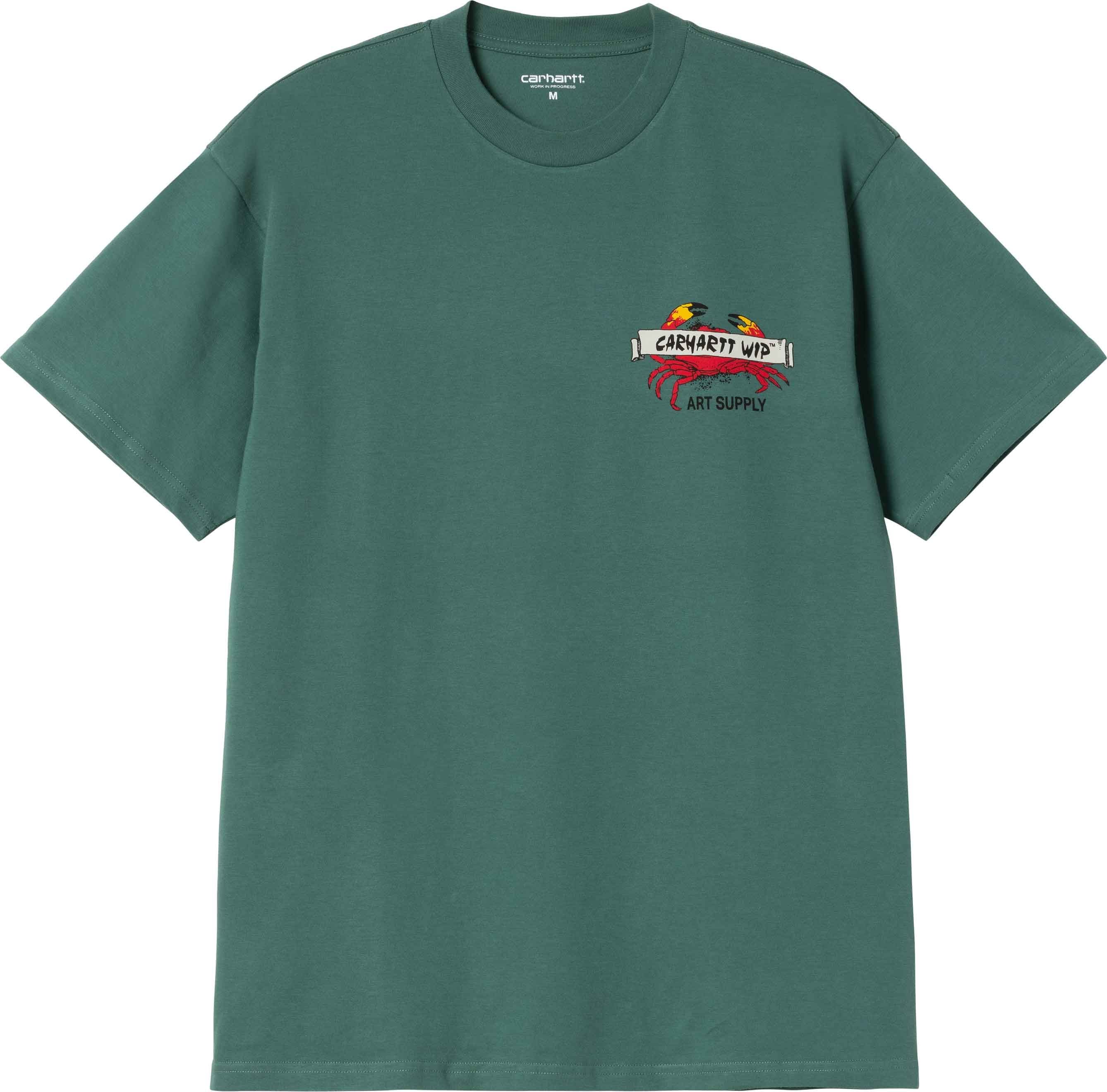 S/S Crab Paint T-Shirt Silver Pine + Carhartt WIP