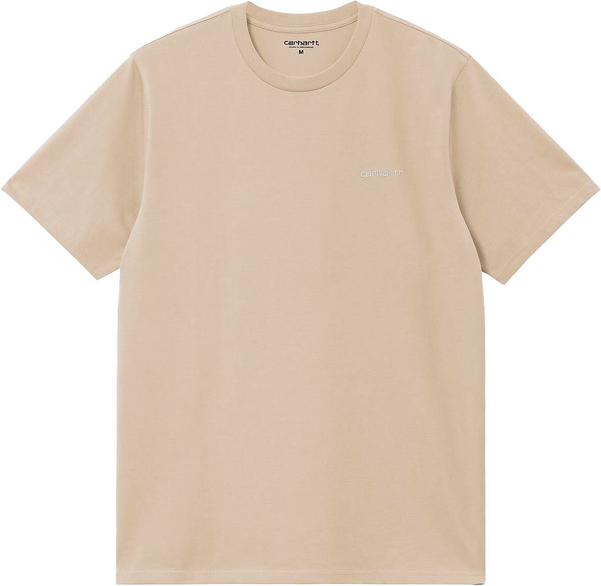 S/S Script Embroidery T-Shirt Fleur de Sel White + Carhartt WIP