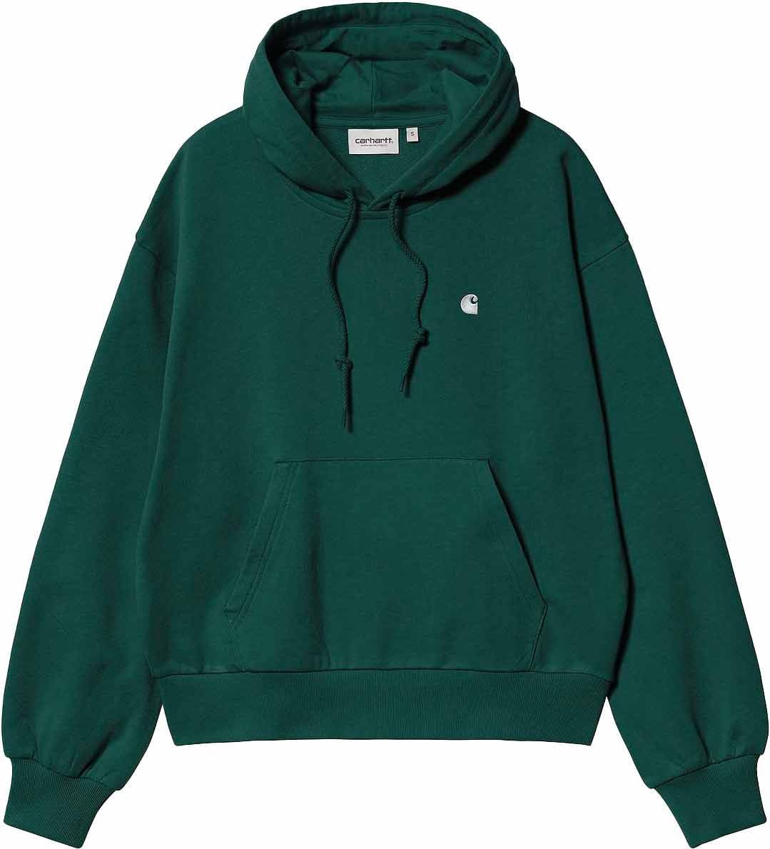 Hooded Casey Sweatshirt W Dark Fir Silver + Carhartt WIP