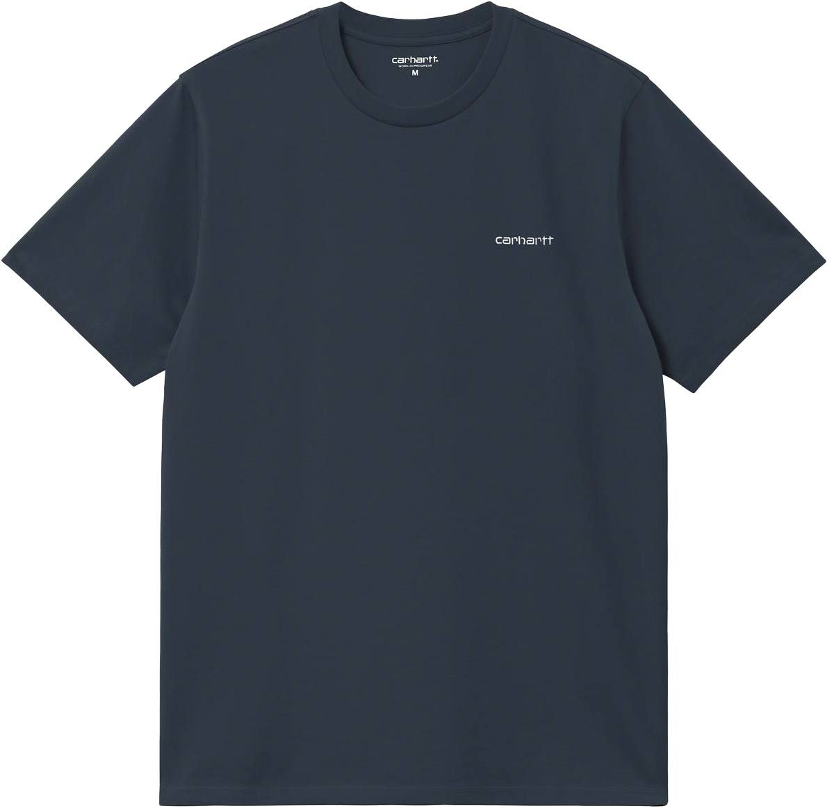 S/S Script Embroidery T-Shirt Deep Night / White + Carhartt WIP