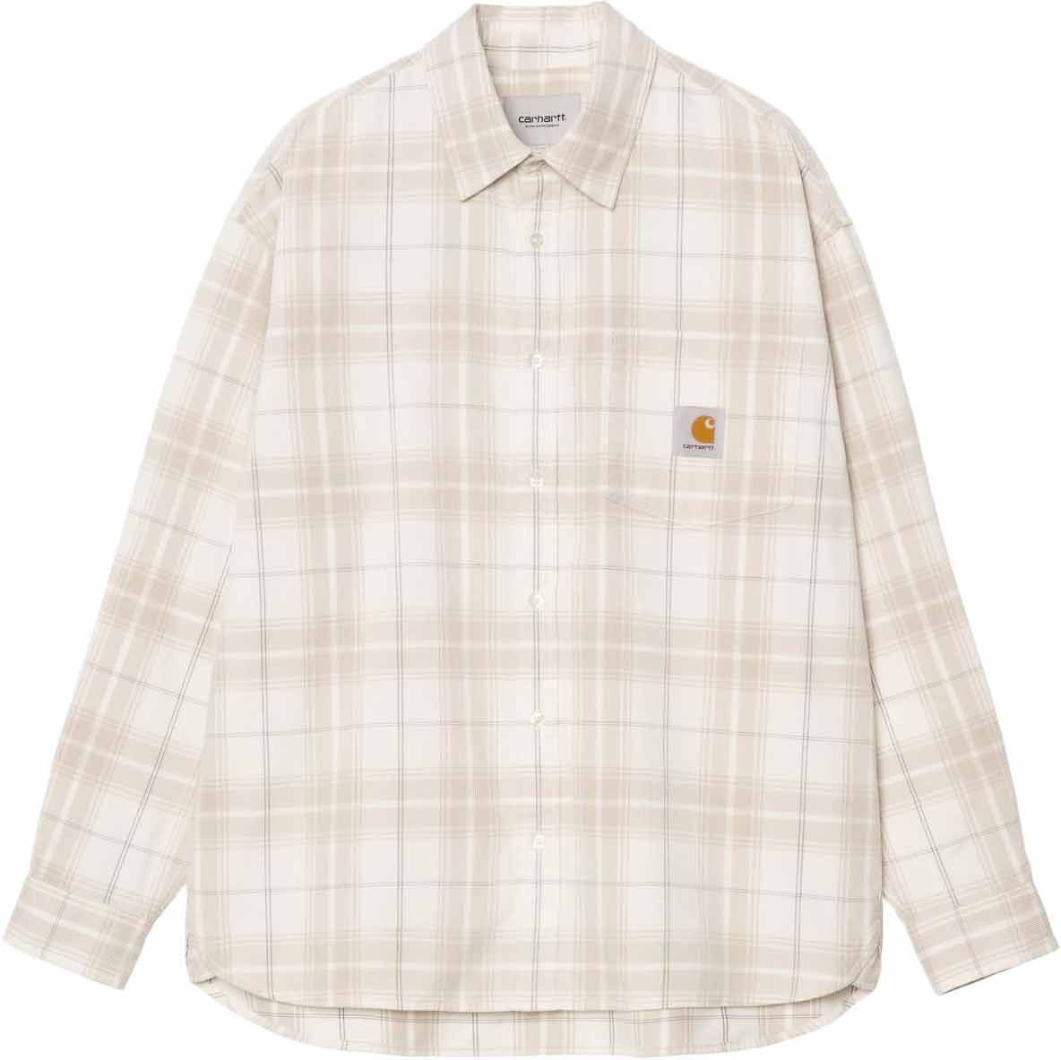 L/S Wilber Shirt Wilber Check Natural + Carhartt WIP