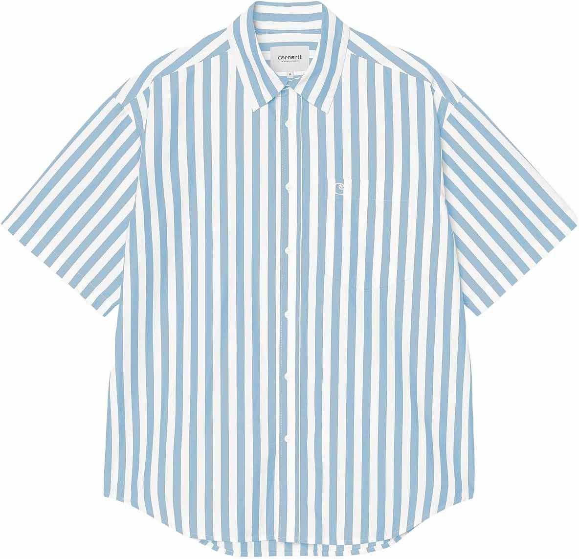 S/S Royce Shirt Royce Stripe Icaria / White + Carhartt WIP