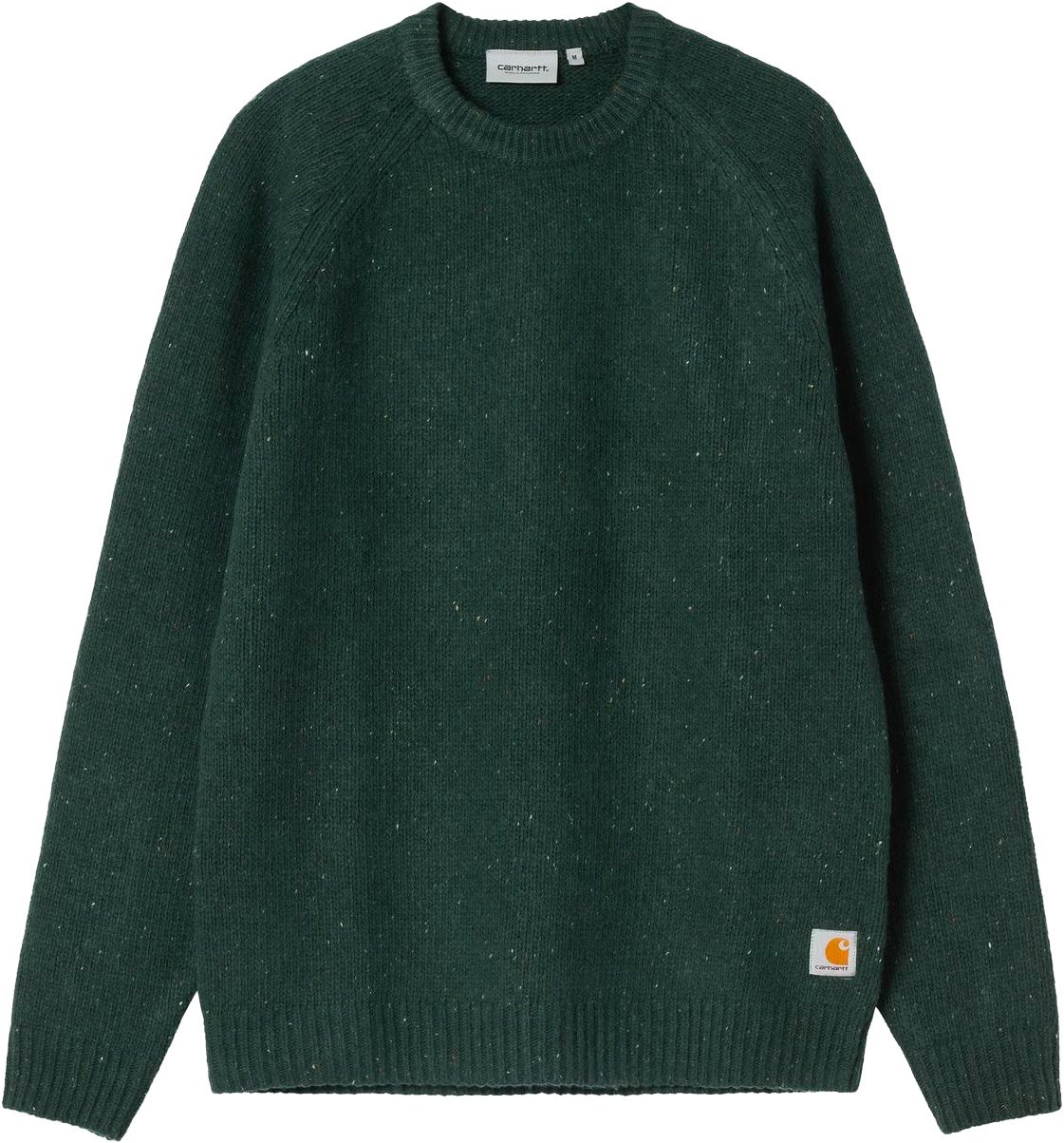 Anglistic Sweater Speckled Dark Scarab + Carhartt WIP