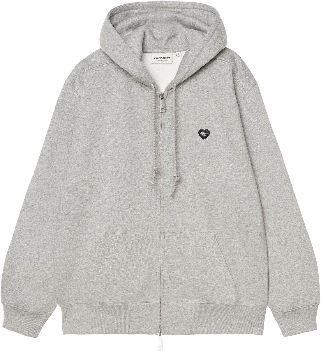 W' Hooded Small Heart Patch Jacket Grey Heather Black + Carhartt WIP
