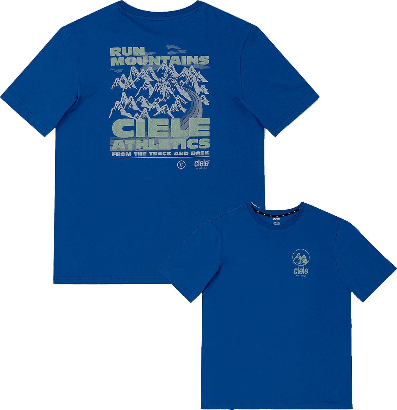U ORTShirt RunMountains Azure + Ciele