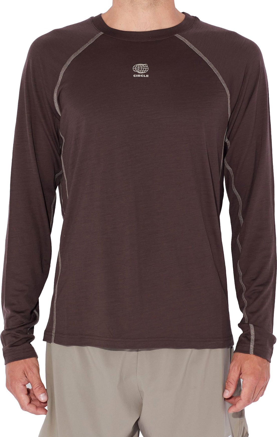 Aerowool Men Long Sleeve T-Shirt Forest Bark + Circle