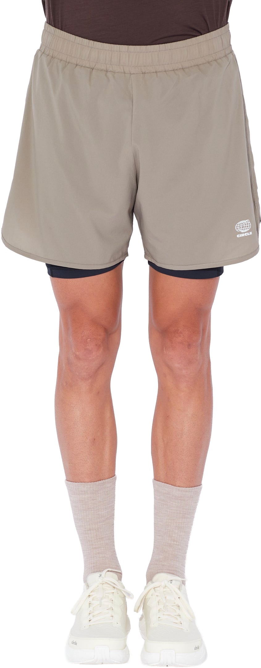 Supershort 2 In 1 Men Short Fossil + Circle