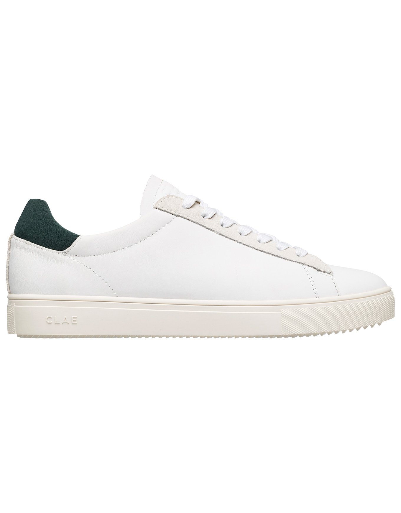 Bradley White Leather Dark Forest + Clae