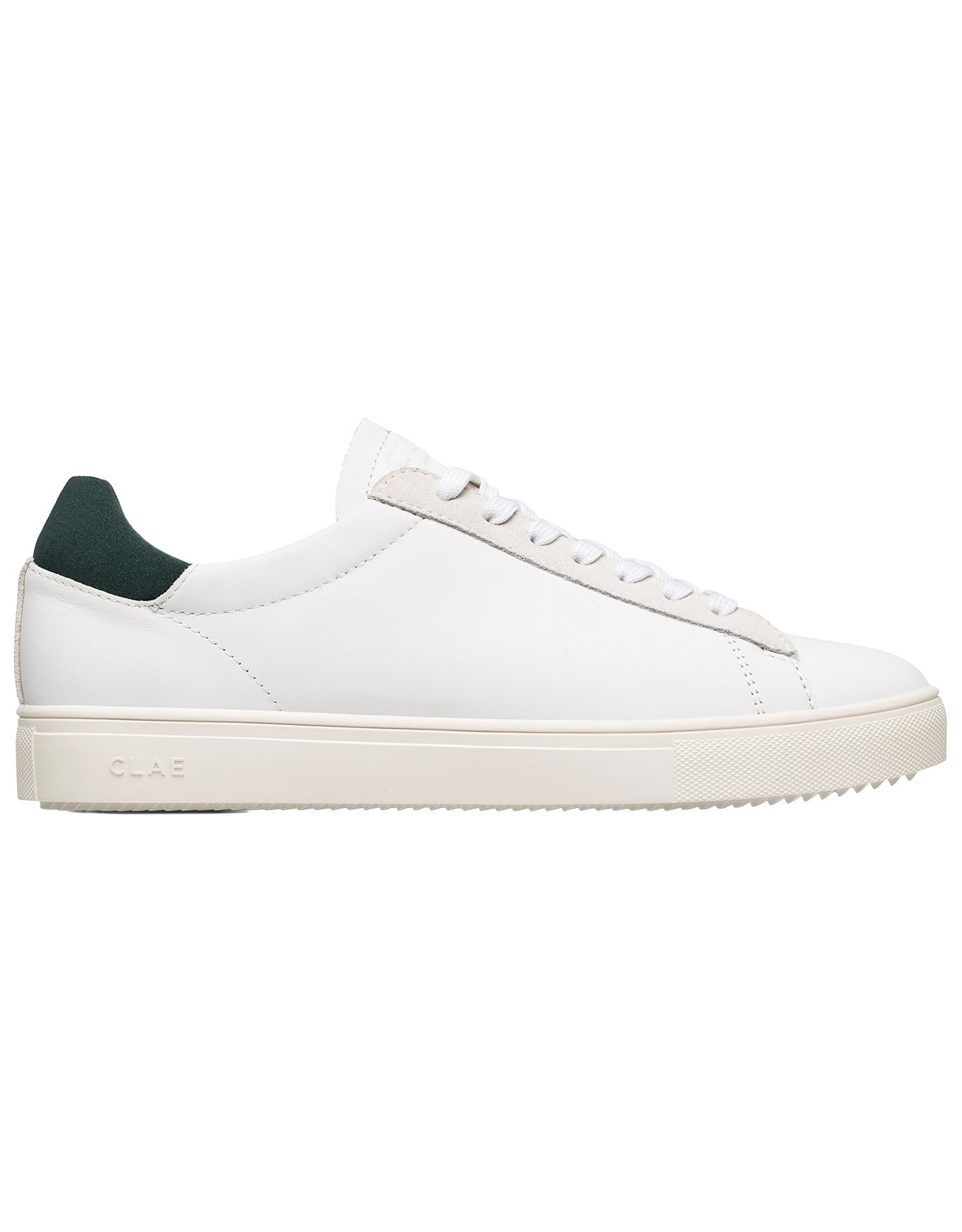 Bradley White Leather Dark Forest + Clae