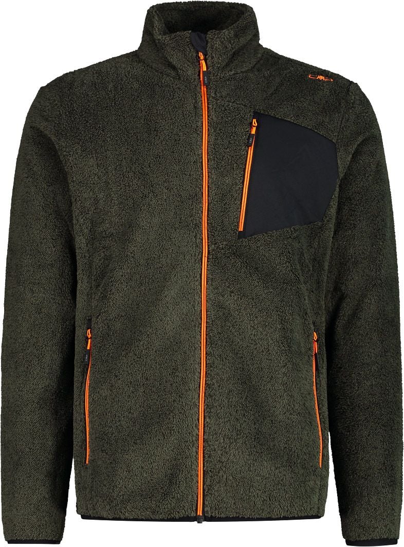 Man Jacket Melange Hightloft Olive Mel + CMP