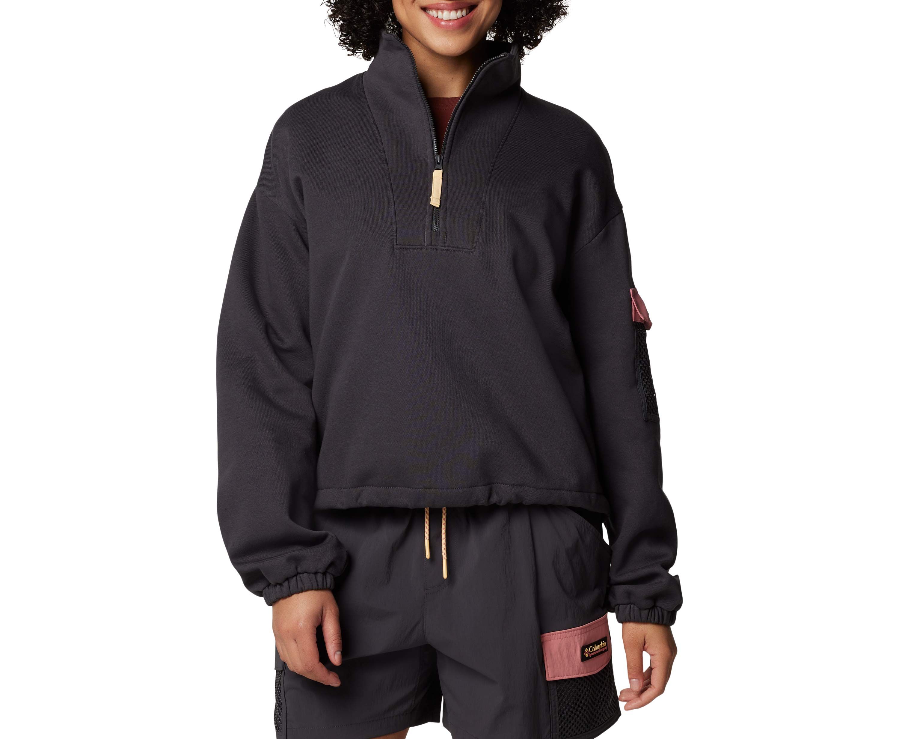 Painted Peak Cropped Fleece Shark Pink Agave + Columbia