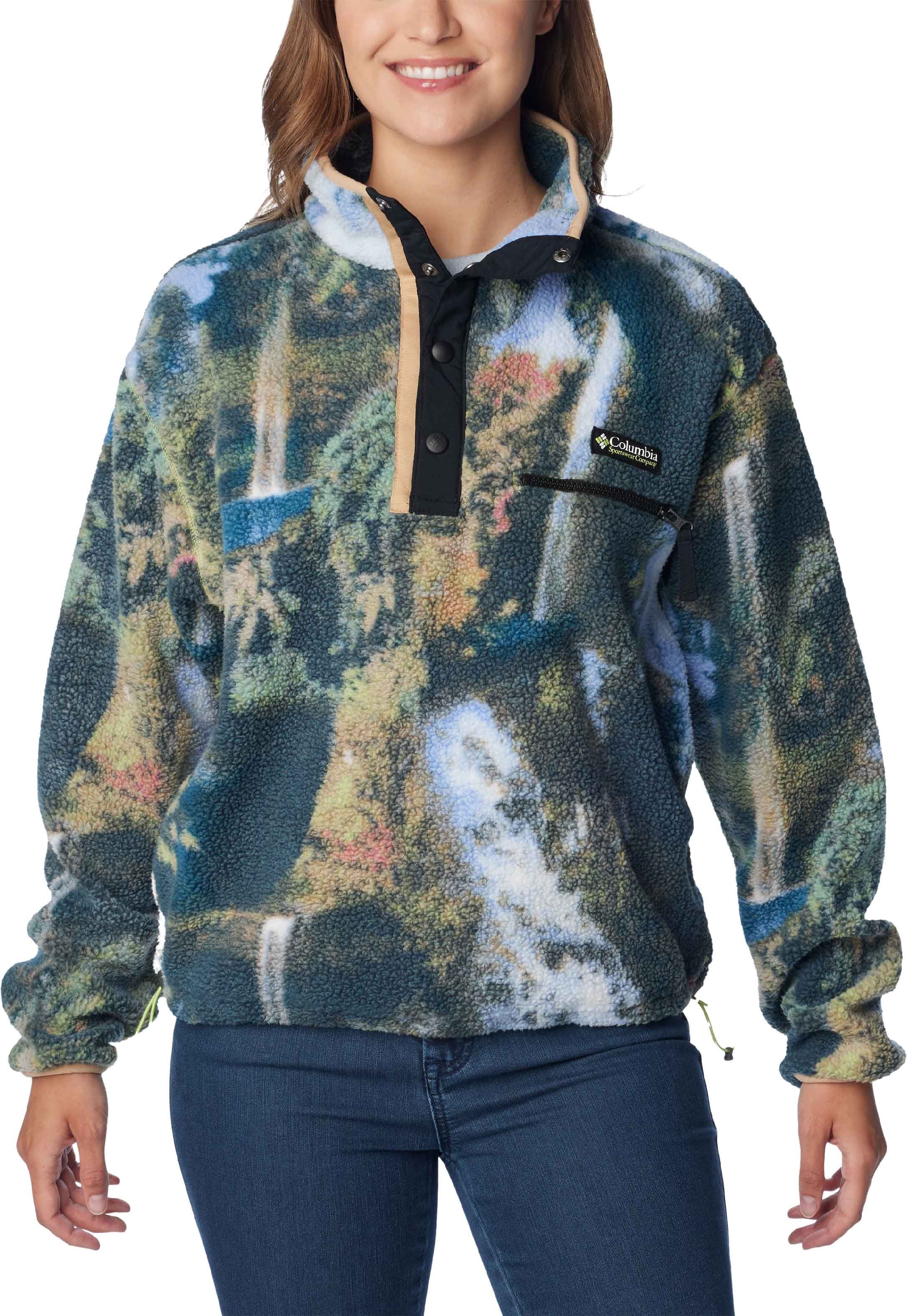 W Helvetia Cropped 1/2 S Napa Green Chasing Falls Print Black C + Columbia