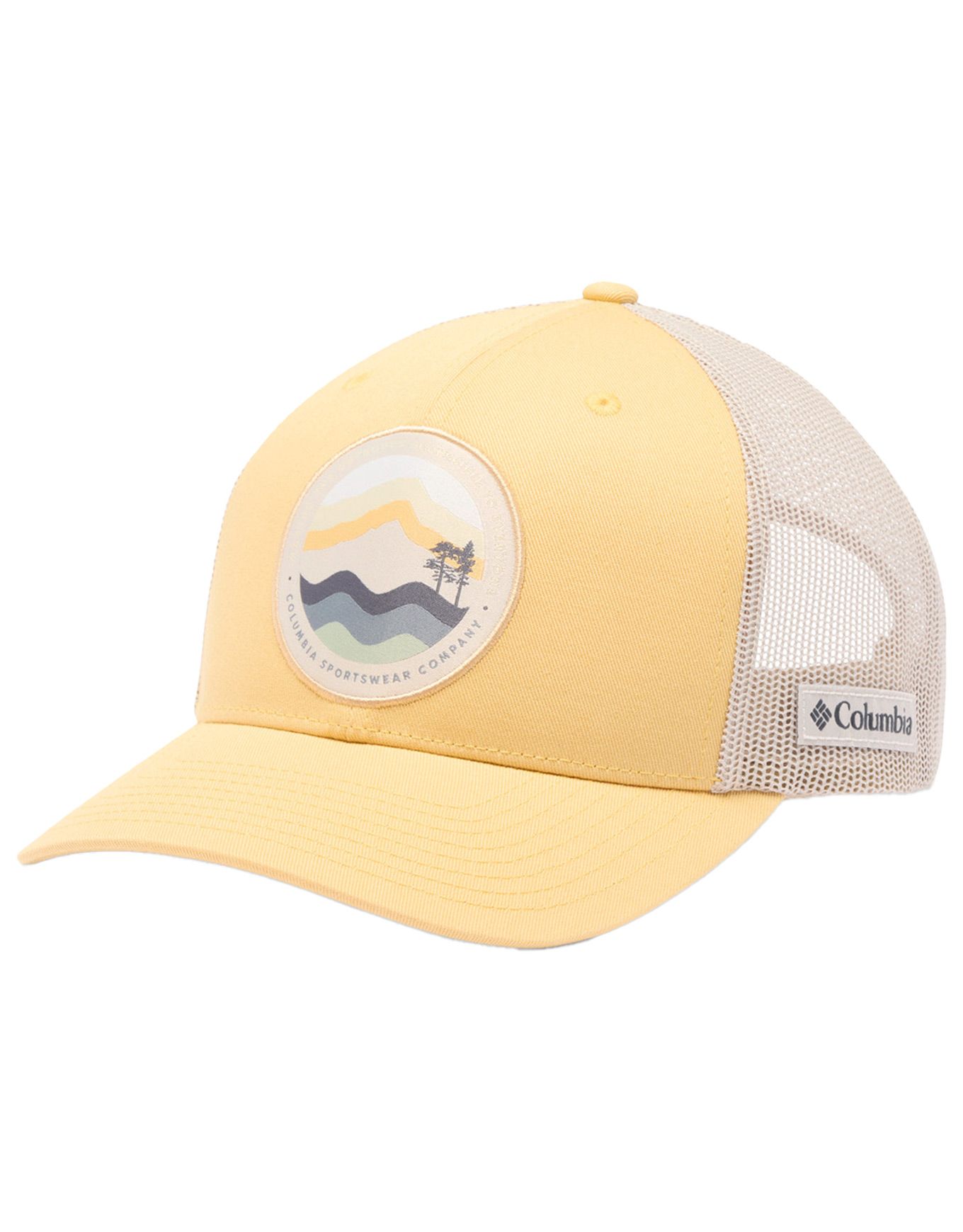 Columbia Mesh Snap Back Sand Dune, Dark Stone, Circular Landscape + Columbia